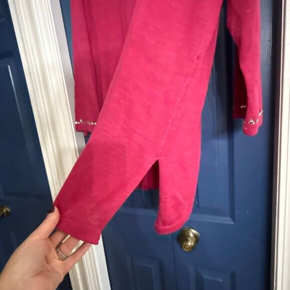 Women’s Berry Color Tunic Top with Sequin Details Size 2X - Picture 6 of 7